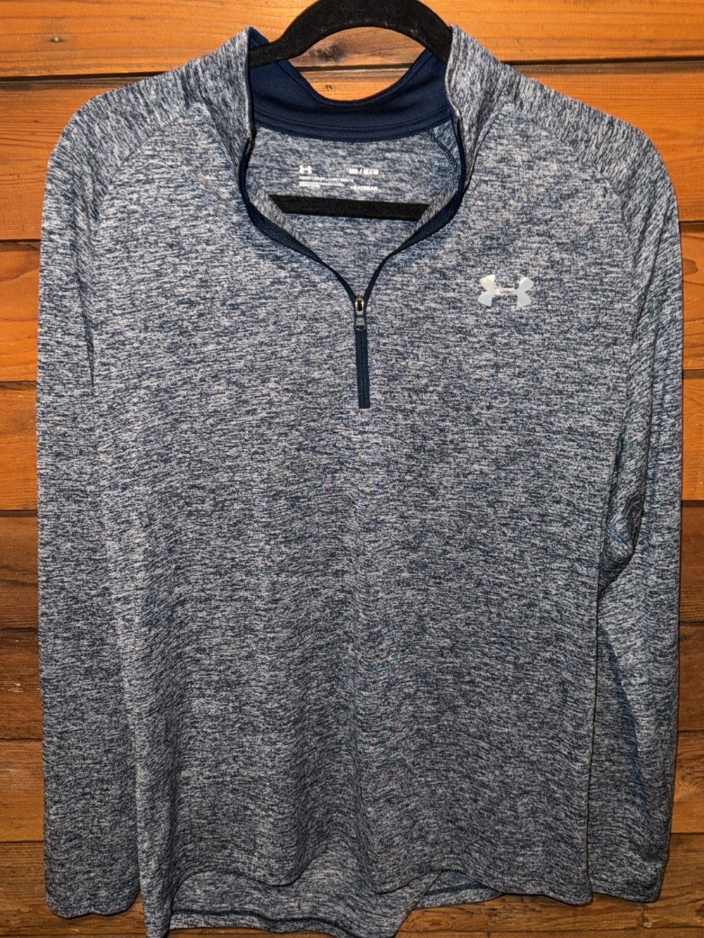 Under Armour Men's Heathered Blue Quarter-Zip Performance Top